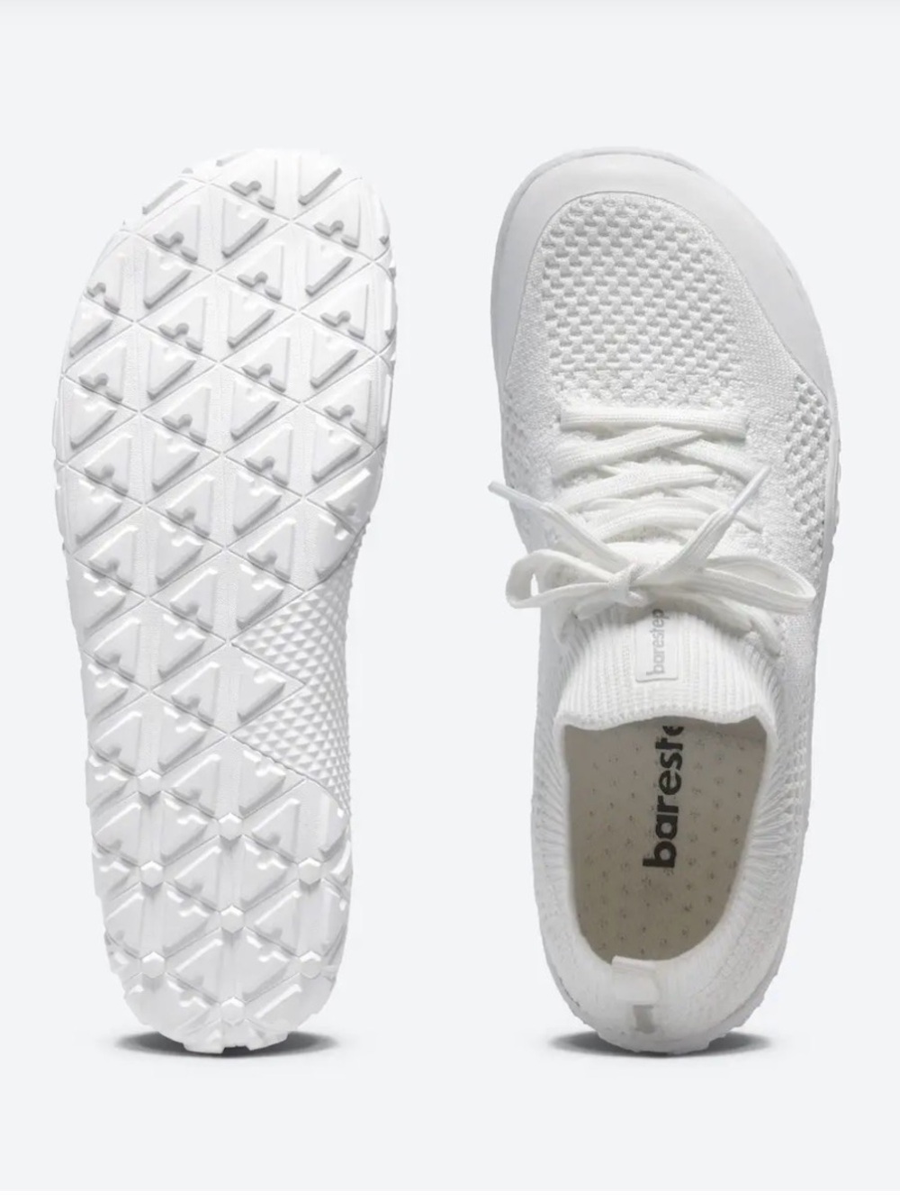 BareStep Women’s White Knit Slip-On Sneakers